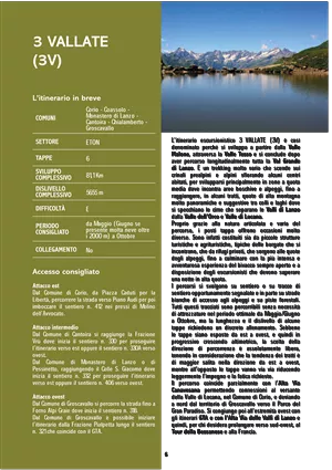 Patrimonio Escursionistico degli Itinerari denominati TRE VALLATE