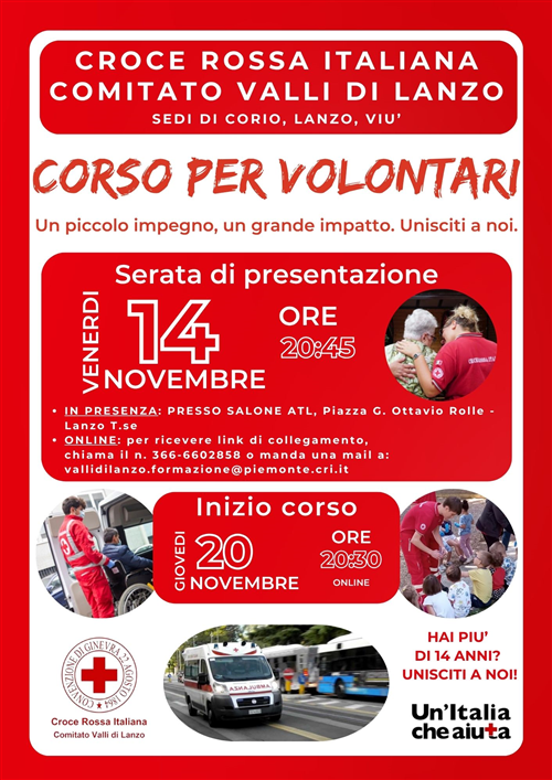 Corso per soccorritori CRI