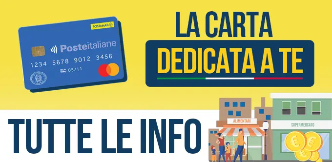 Carta "Dedicata a Te" 2026 e 2027 - elenco beneficiari e indicazioni operative