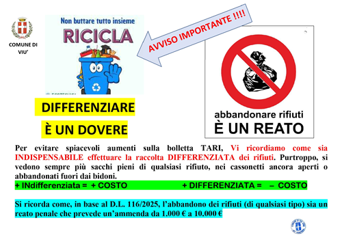 Avviso RIFIUTI